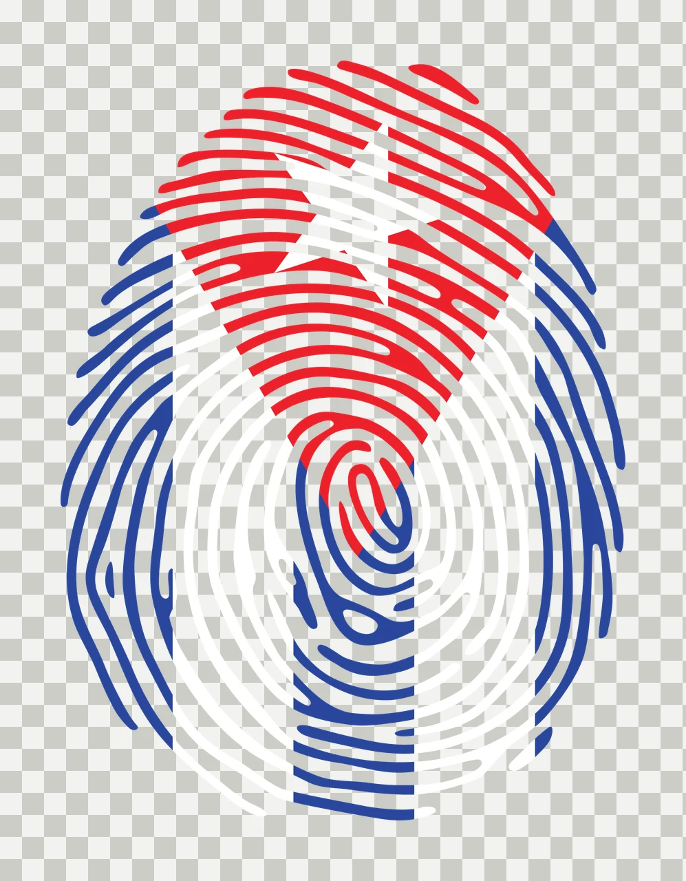 Detailed Fingerprint Swirl Pattern spiraling lines black white transparency and detail preview thumbnail
