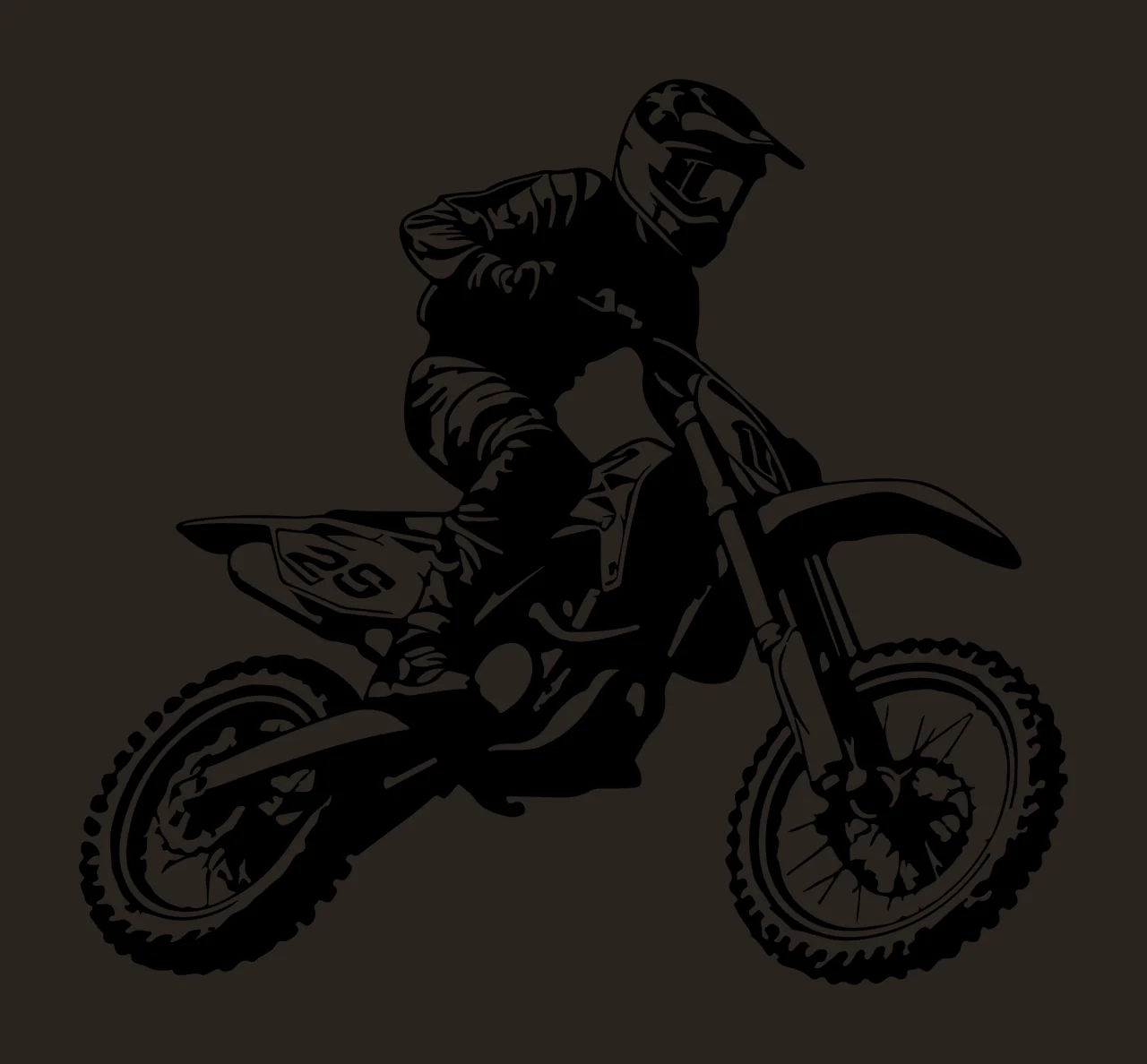 25 Motorcyclist Jumping Motorcycle Graphic Art helmet number contrast preview thumbnail