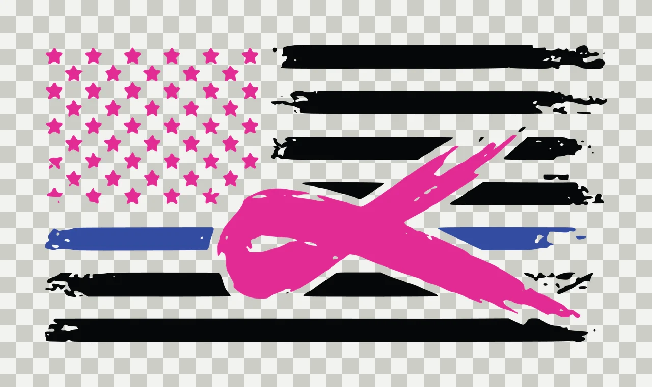 Flag Wavy American With Ribbon Silhouette flowing stars stripes transparency and detail preview thumbnail