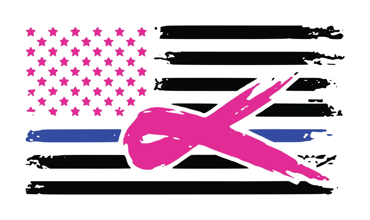 Flag Wavy American With Ribbon Silhouette flowing stars stripes