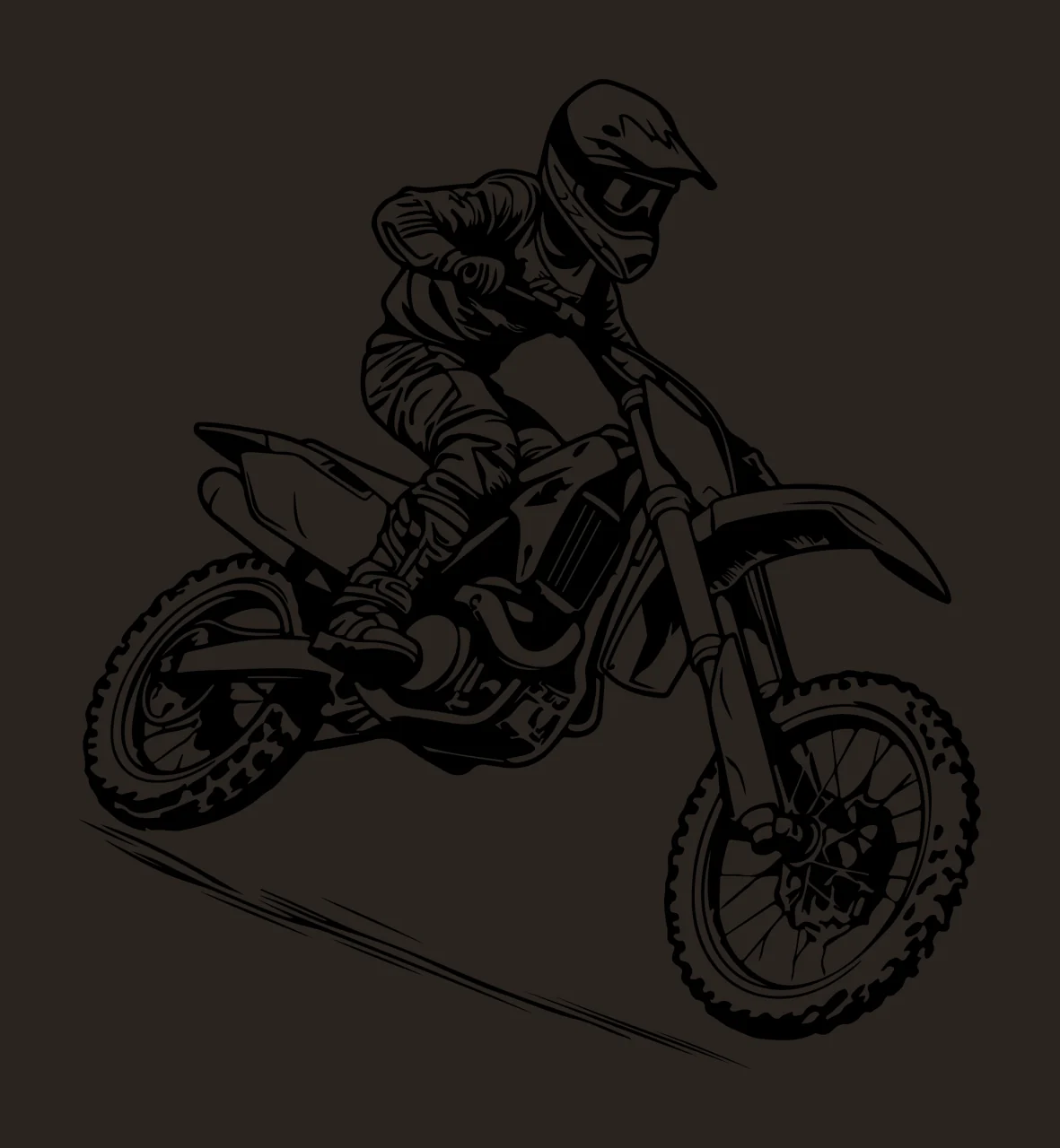 Motocross Rider Performing Mid Air Jump jumping motorcycle contrast preview thumbnail