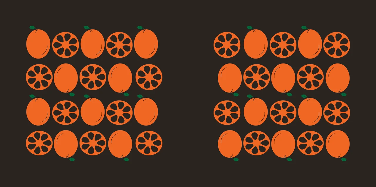 Can Glass Wrap Symmetrical Fruit Grid Of Oranges arranged orange contrast preview thumbnail