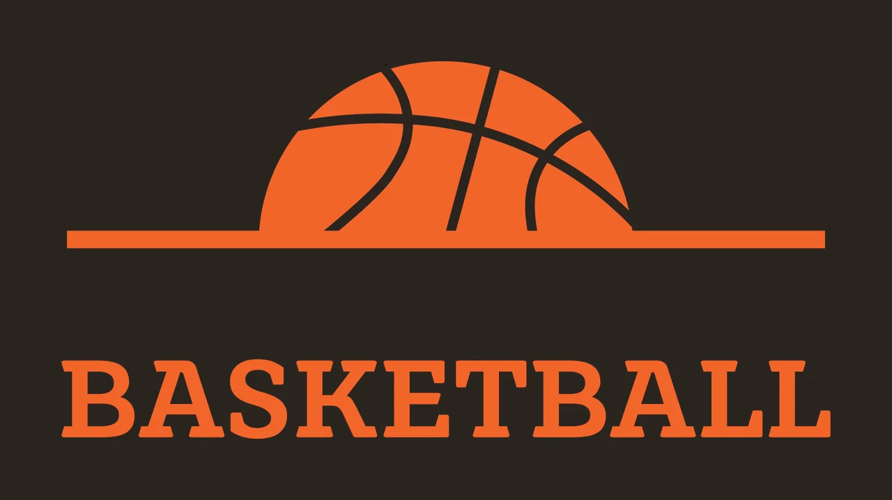 Basketball Black Silhouette Of A Placed Above Bold horizontal line contrast preview thumbnail