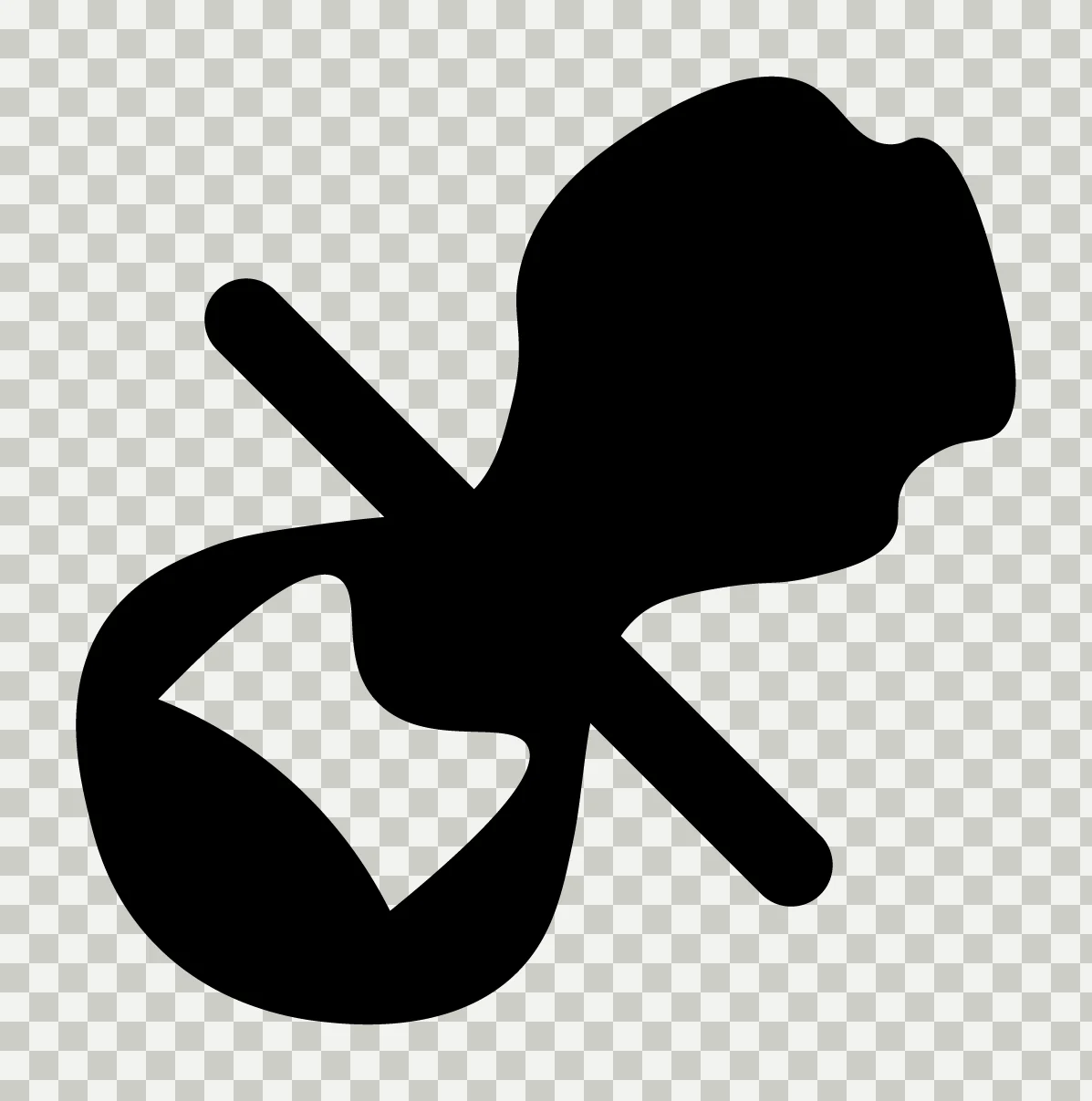 Baby Pacifier With Handle And Nipple In Black transparency and detail preview thumbnail