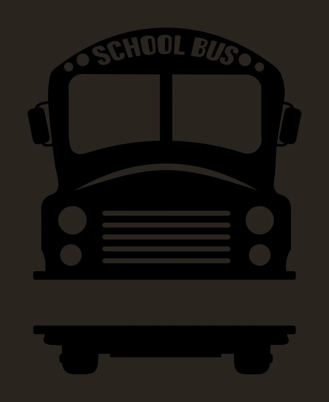 Bus With Headlights And Grille In White contrast preview thumbnail