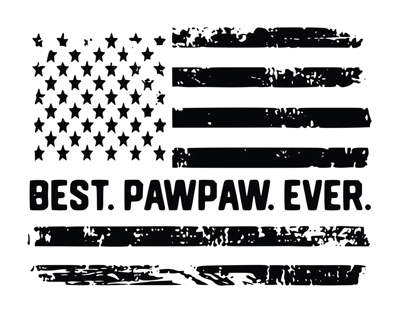 Best Flag Horizontal Graphic With Text Centered Below stars