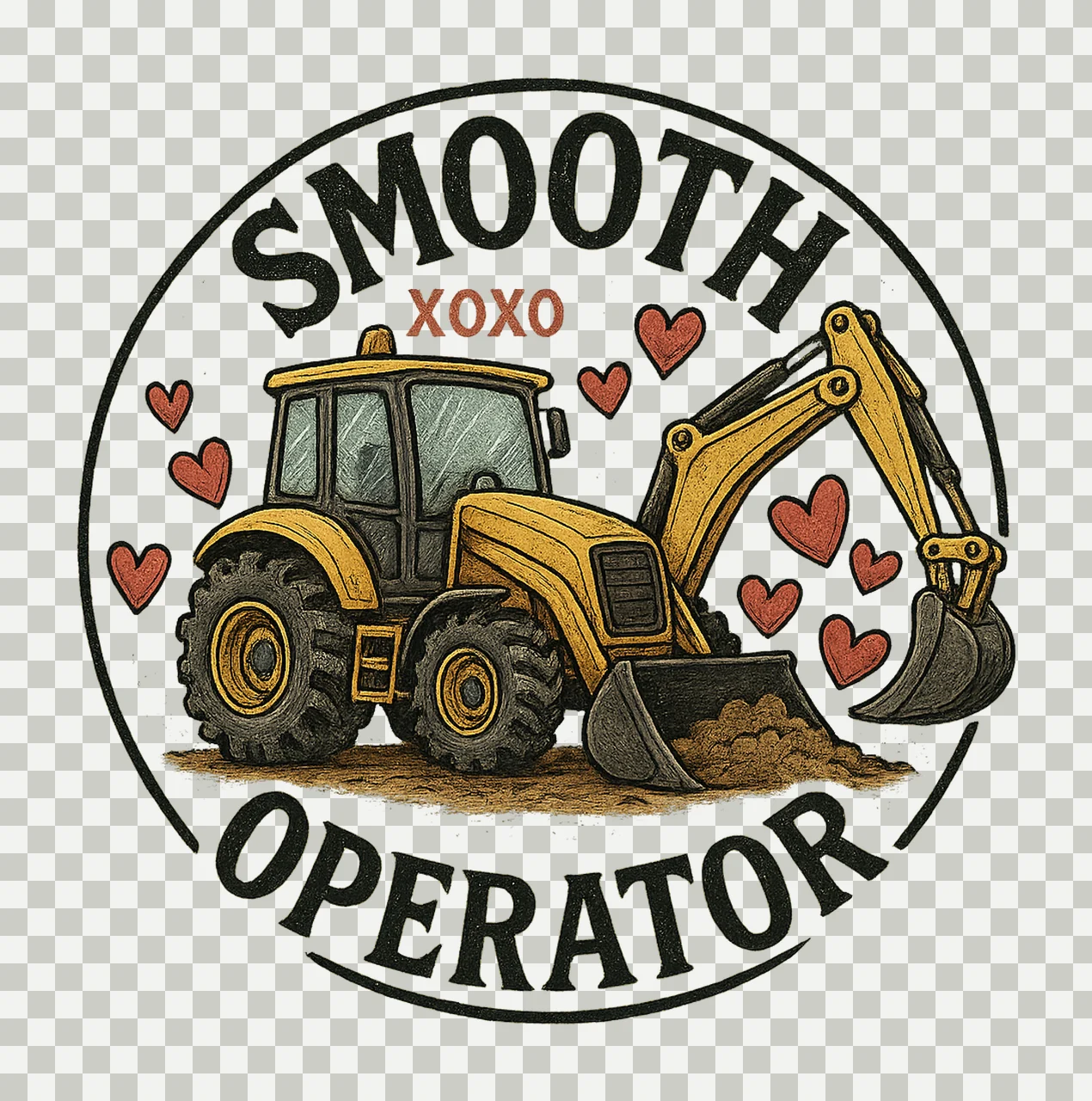 Smooth Operator Construction Sublimation Excavator Truck transparency and detail preview thumbnail