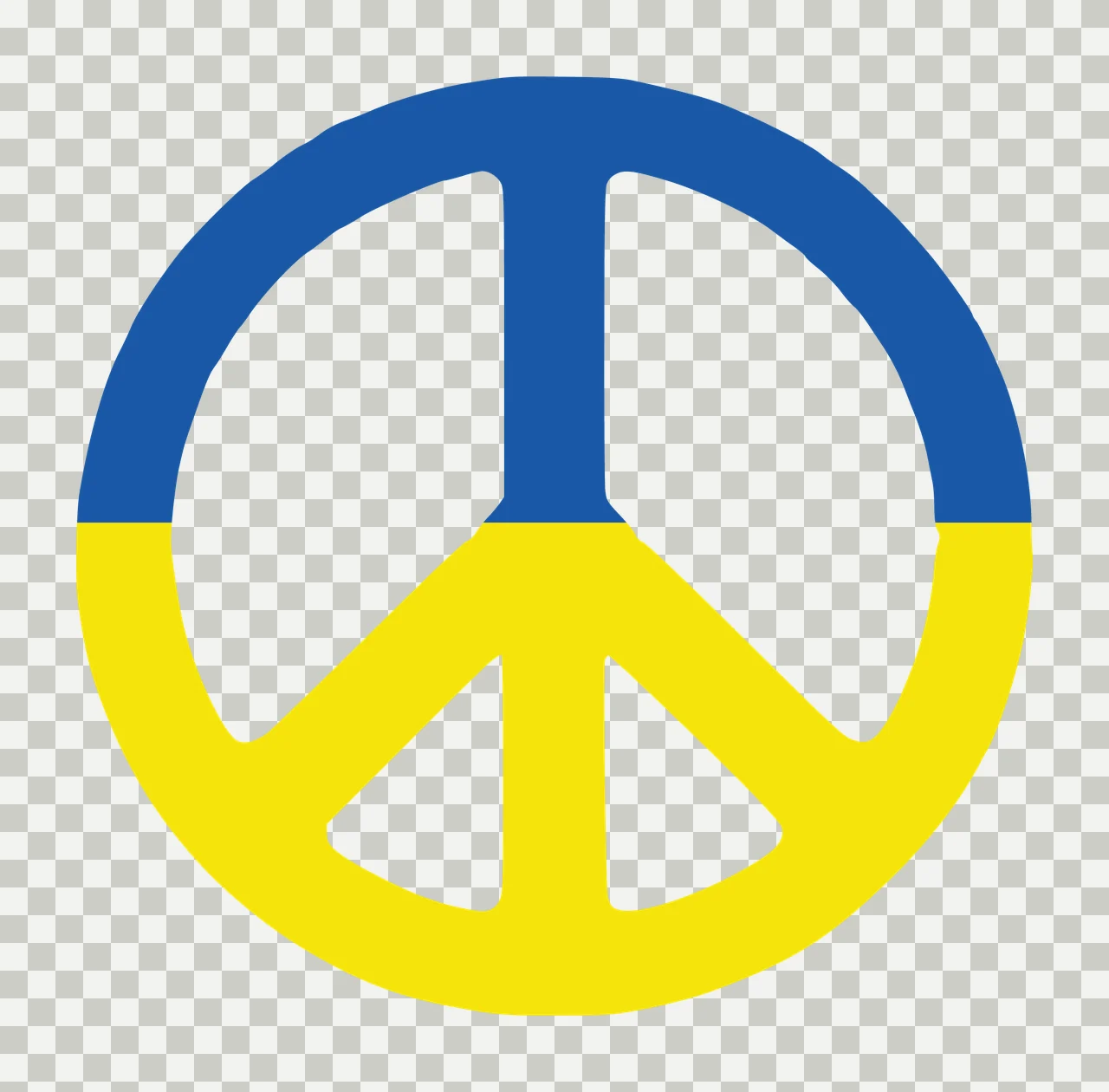 Circular Peace Sign Symbol In Bold Black Silhouette circle transparency and detail preview thumbnail