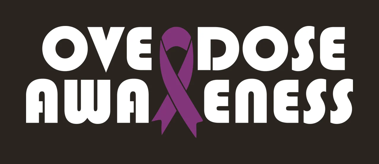 Overdose Awareness Ribbon Text Logo interrupting stencil typography contrast preview thumbnail