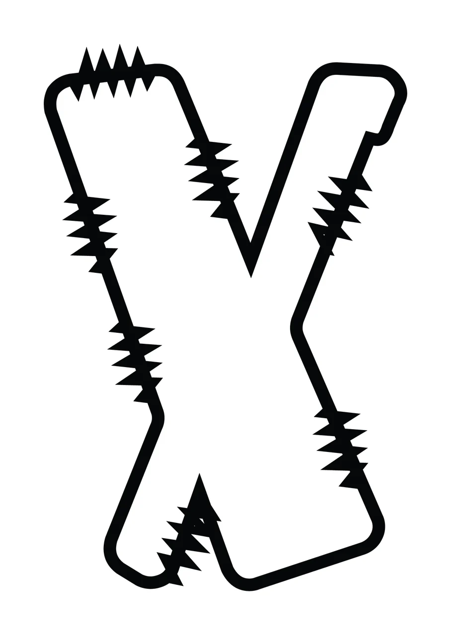 Letters Doodle Character 15 hand drawn sketch whimsical scalable