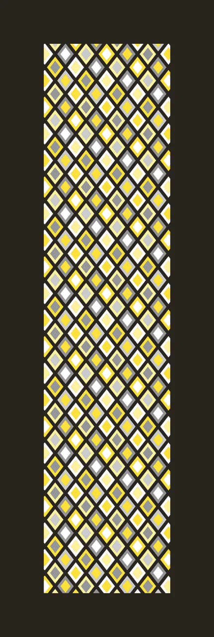 Geometric diamond pattern Illustration with diamonds, rhombus shapes, outlines and geometric grid in yellow, grey and light yellow contrast preview thumbnail