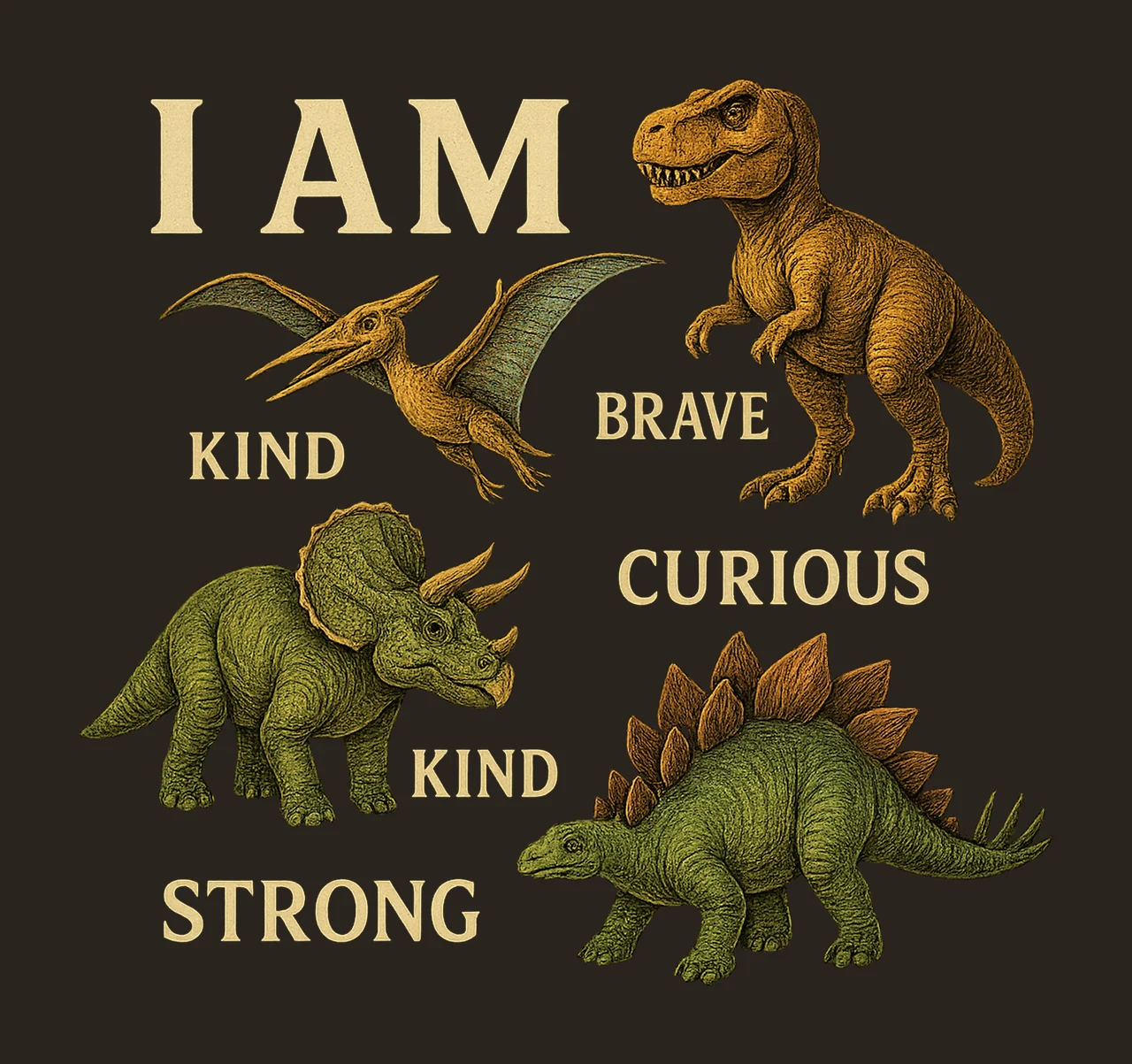 Dinosaur Affirmations Download Positive Dino Quotes Kids contrast preview thumbnail