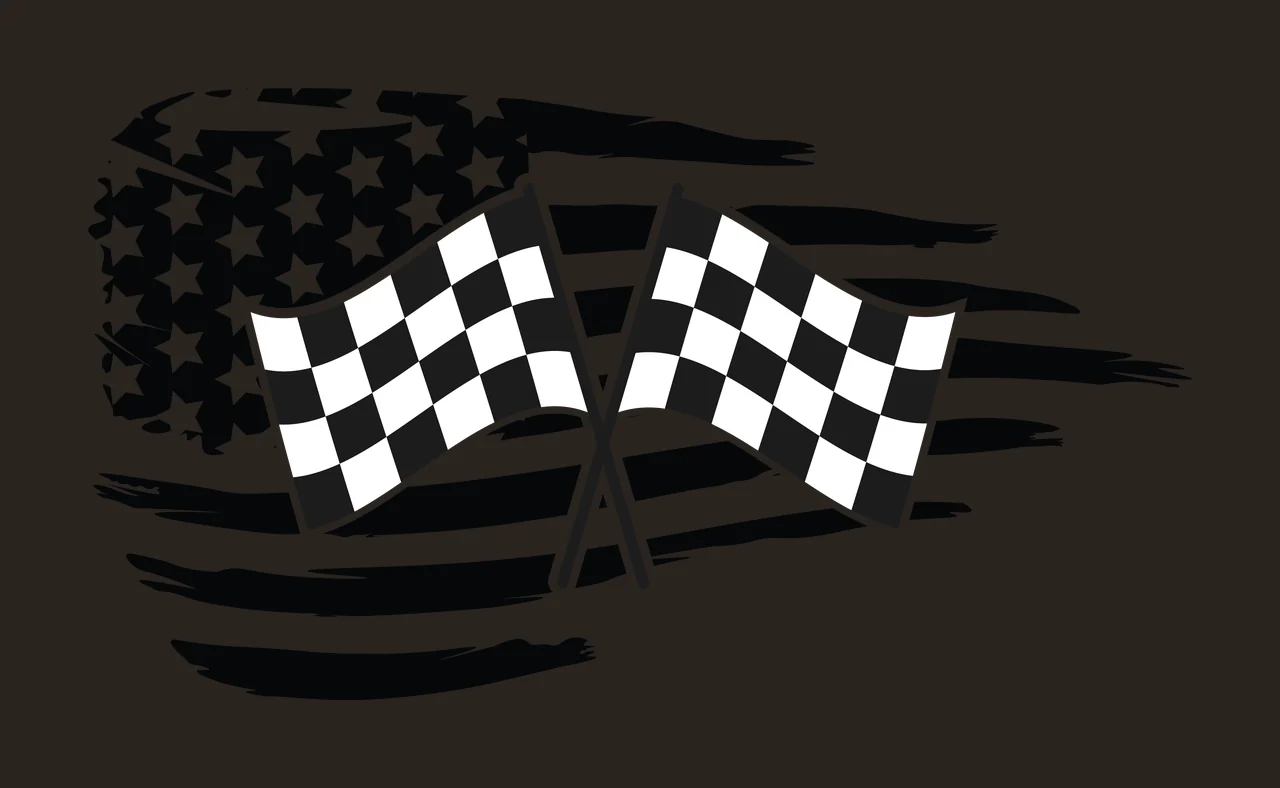 Flag Crossed Flags Over A Horizontal Distressed stars stripes contrast preview thumbnail