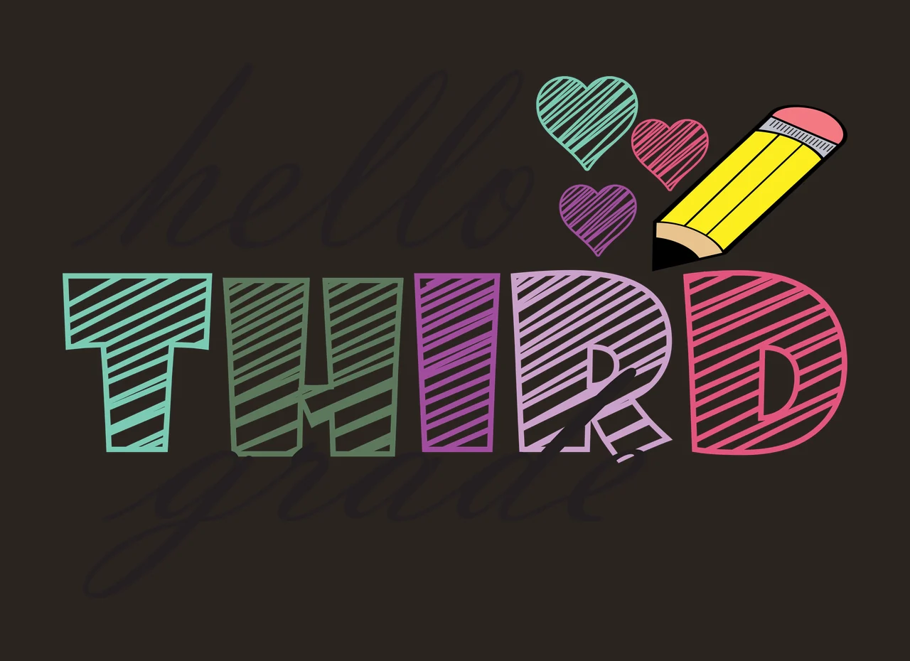 Grade Hello White Hello Third Grade Lettering writing heart contrast preview thumbnail