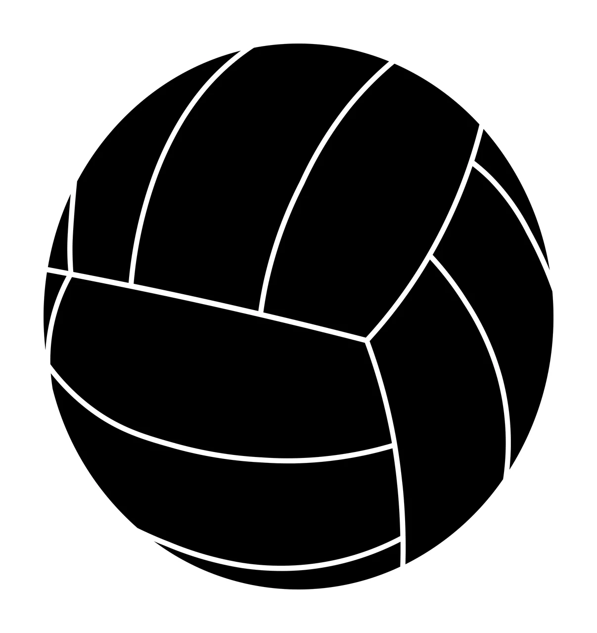 Keychain Volleyball Black And White Ball seams graphic icon