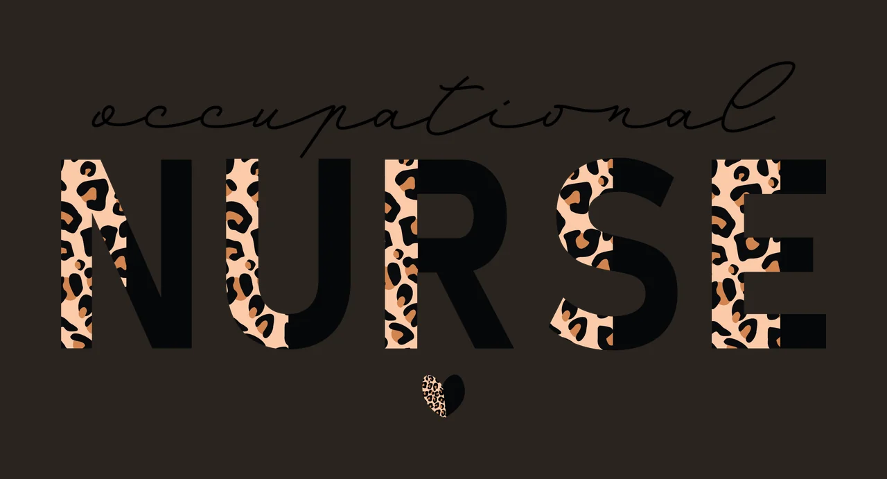 Occupational Nurse Text In Black Font display heart typographic contrast preview thumbnail