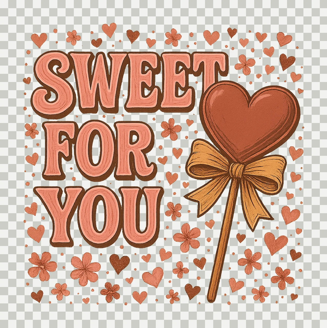 Retro Valentine Sucker Funny Valentine Shirt Design Cute transparency and detail preview thumbnail
