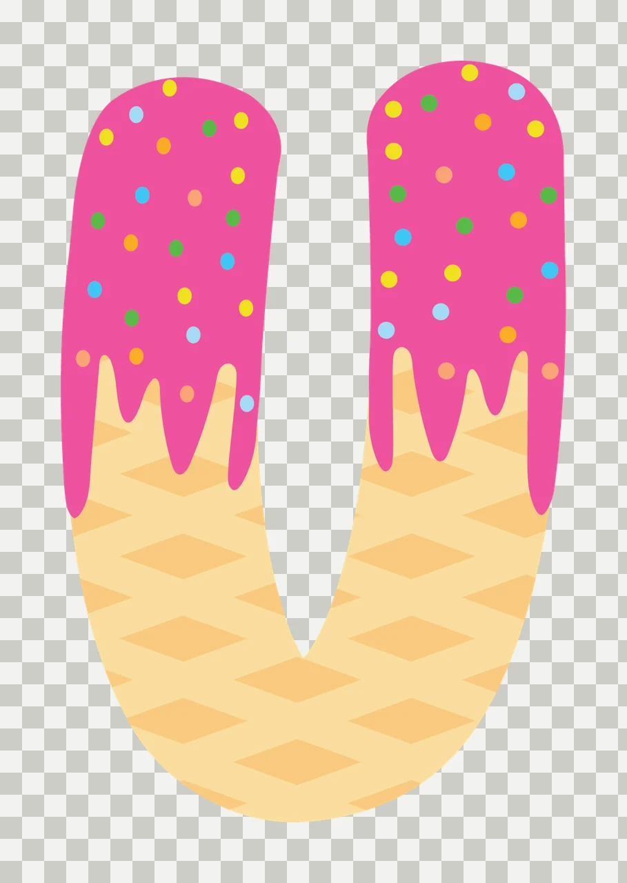 Ice Cream Font Character 12 scalable logo design icon transparency and detail preview thumbnail