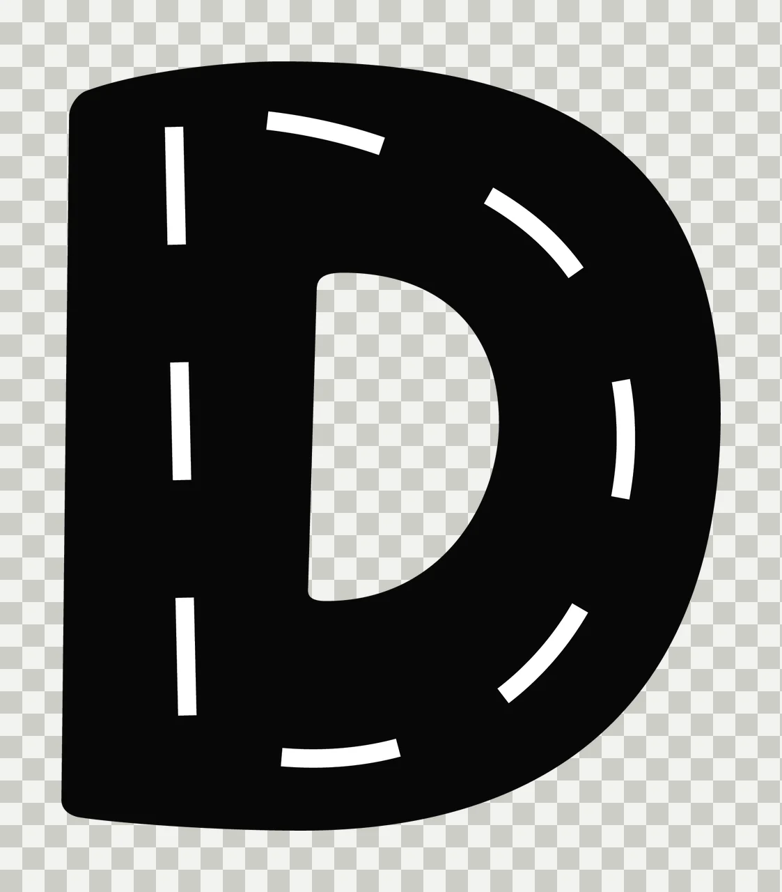 Can Glass Wrap D Letter Shaping With Road transparency and detail preview thumbnail