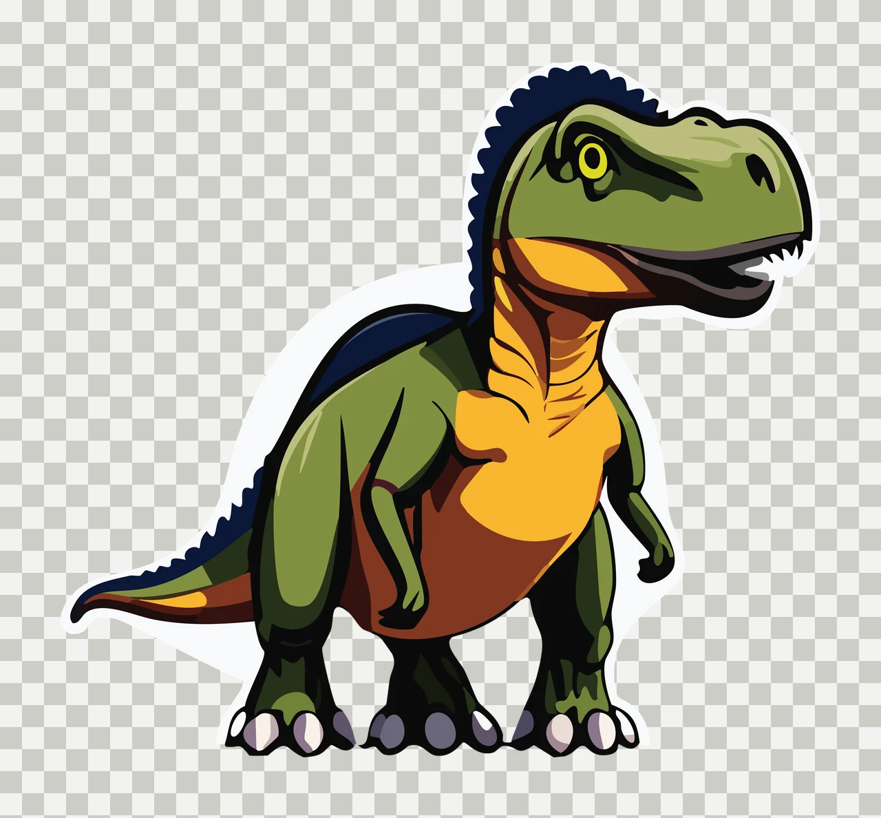 Dinosaur Silhouette Illustration Line Work standing lines black transparency and detail preview thumbnail