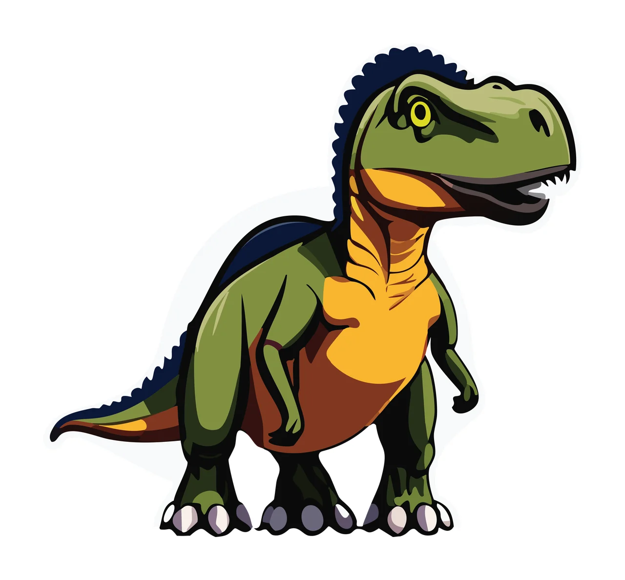 Dinosaur Silhouette Illustration Line Work standing lines black