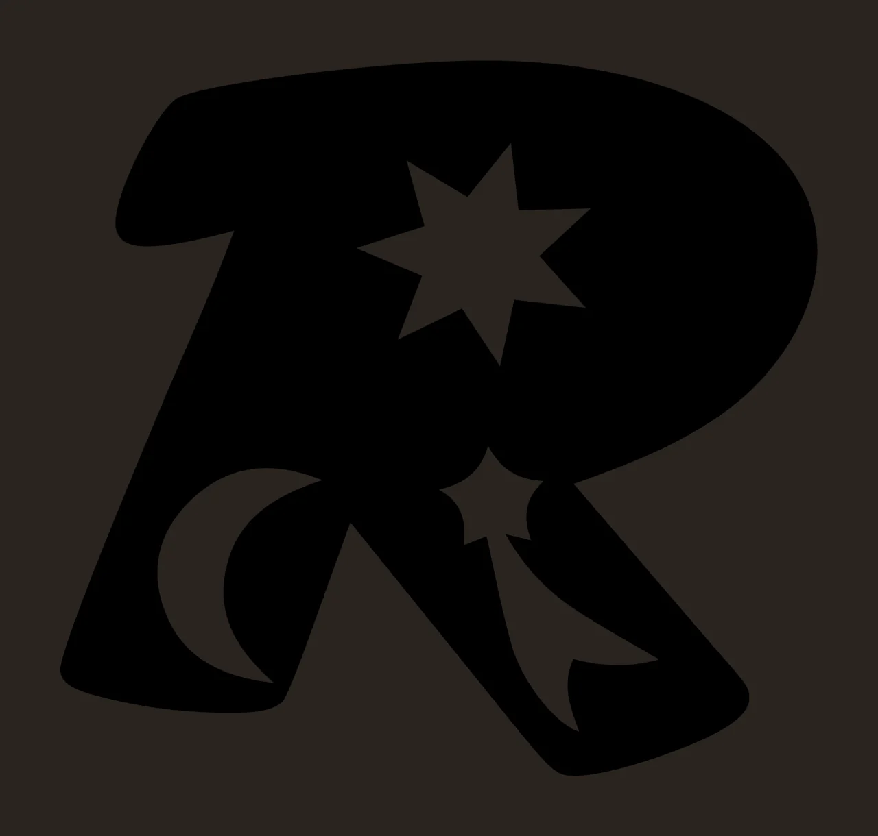 R Letter With Celestial Icons contrast preview thumbnail