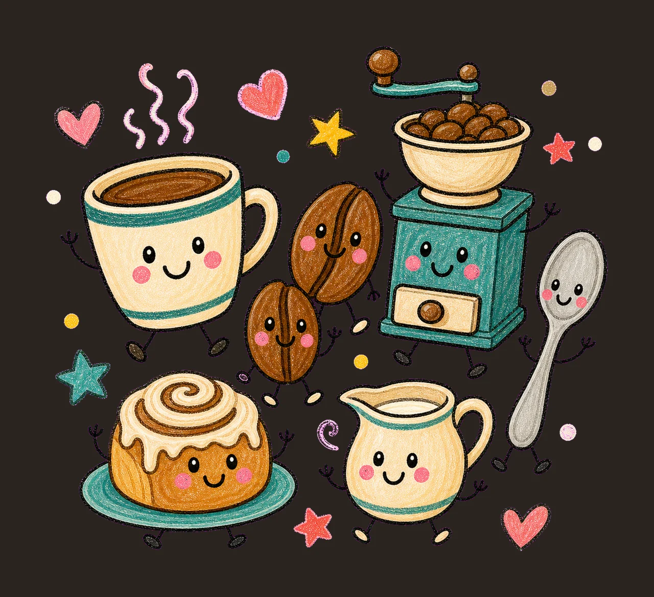 national coffee day 04 cozy crayon sublimation instant shirt contrast preview thumbnail