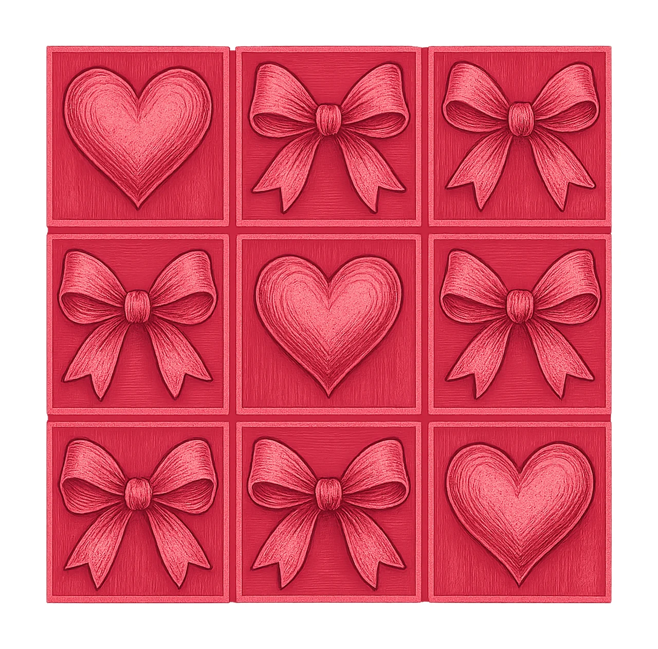Retro checkered heart Valentines day Love Coquette Design