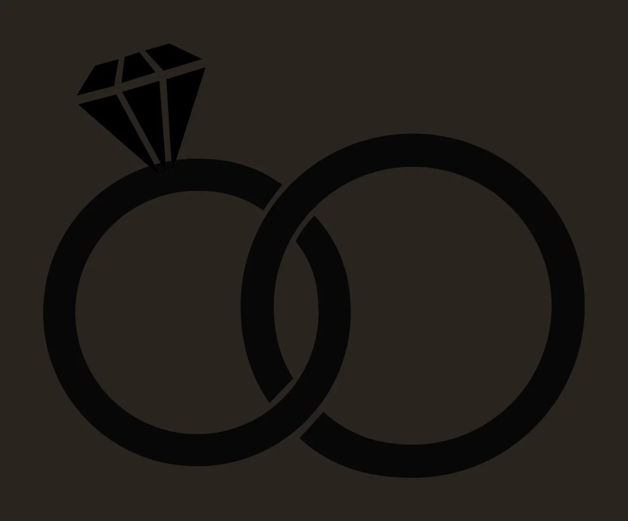 Rings Linked Connected With Two And Diamond contrast preview thumbnail
