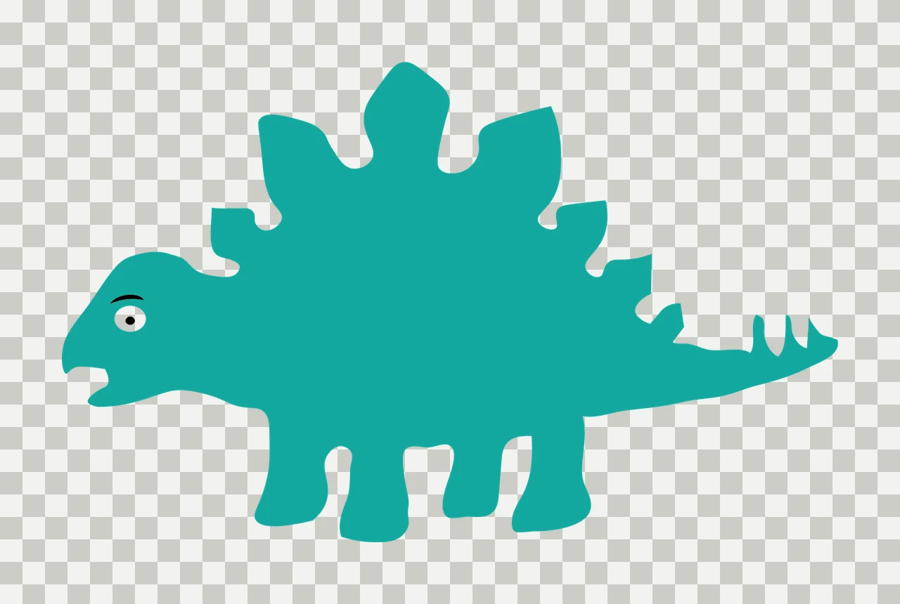 Dinosaur Standing With Tail And Body In White transparency and detail preview thumbnail