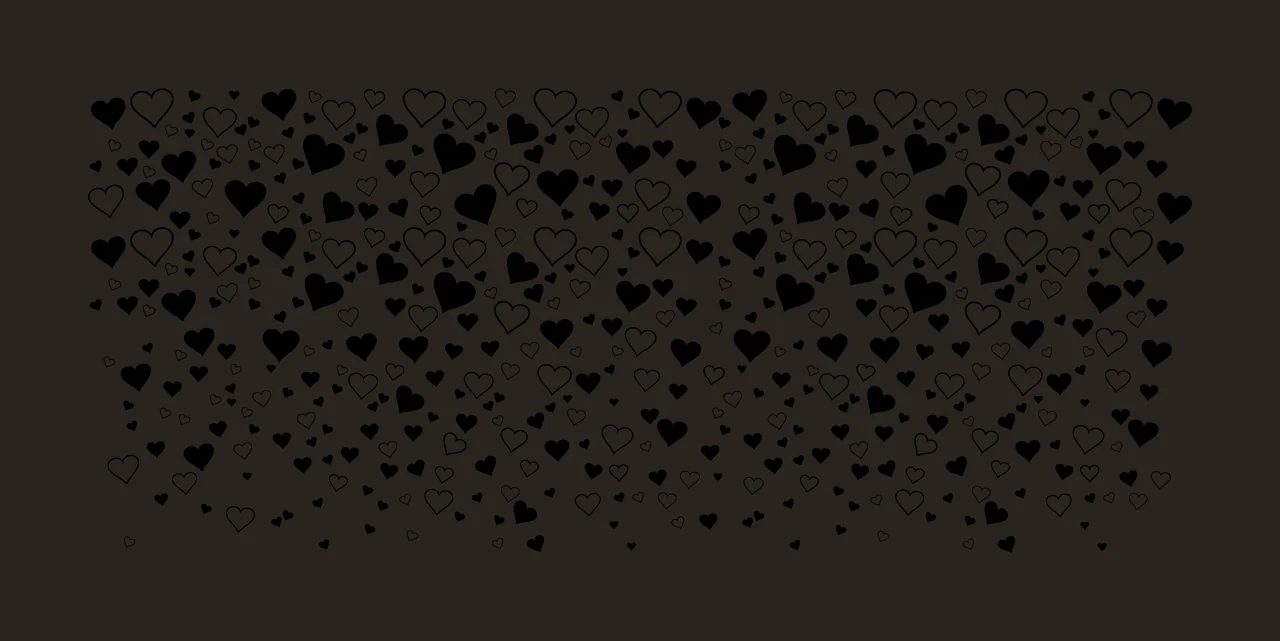Can Glass Wrap Small And Large Hearts Scattering Scattered contrast preview thumbnail