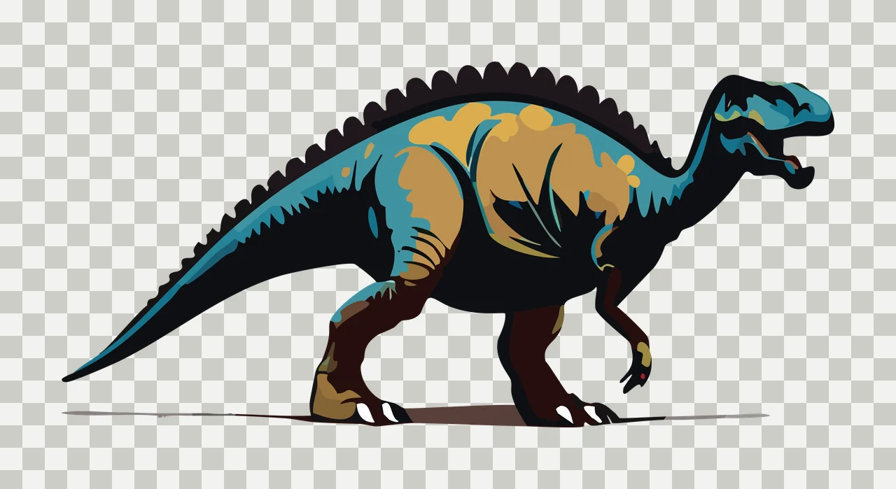 Dinosaur Standing Silhouette With Textured Details black white transparency and detail preview thumbnail