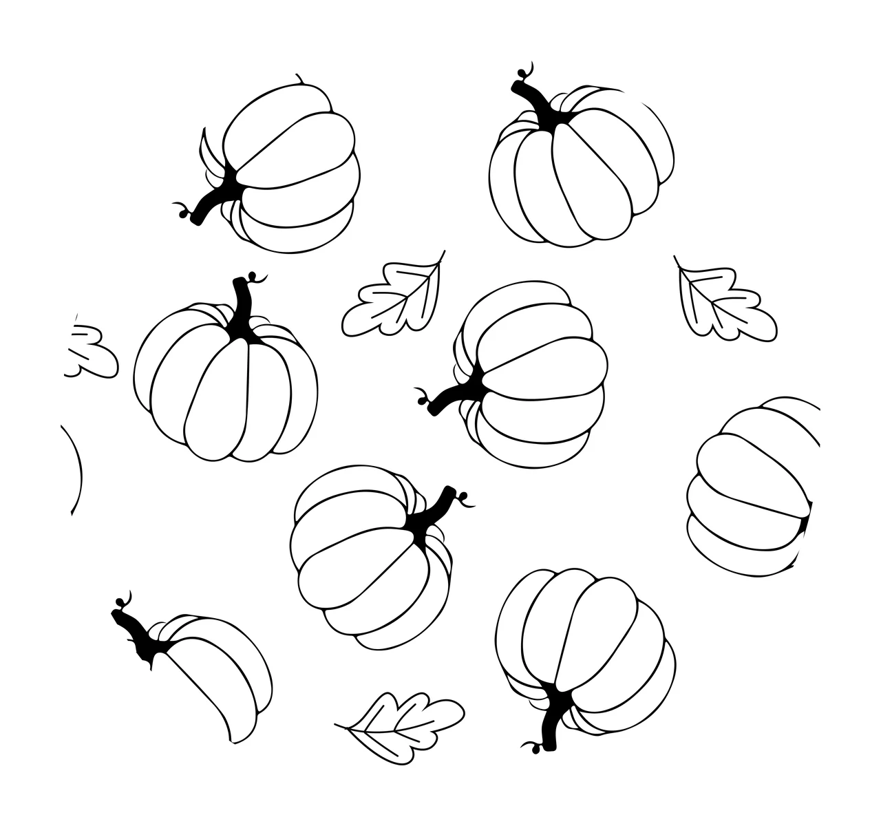 Keychain Dotted Pumpkin Pattern Circle Frame pumpkins arranged