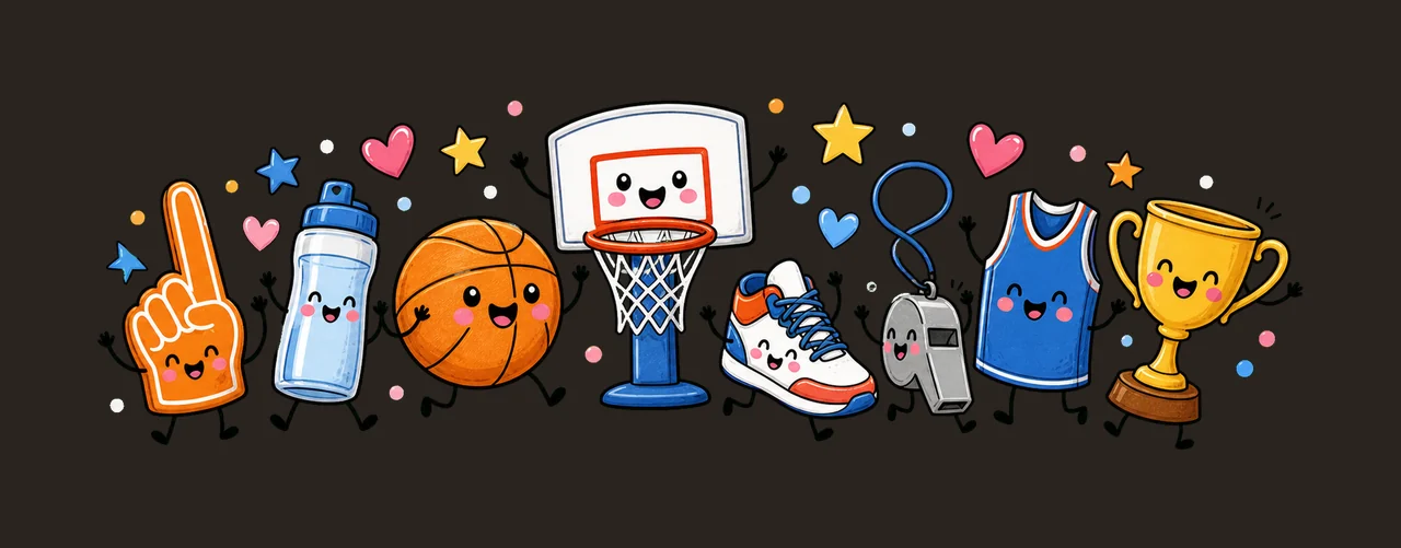 Basketball Cute Basketball Sports Sublimation Variation B contrast preview thumbnail