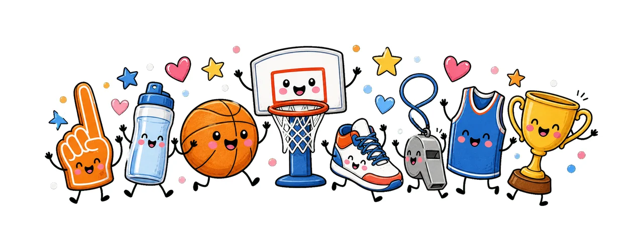 Basketball Cute Basketball Sports Sublimation Variation B