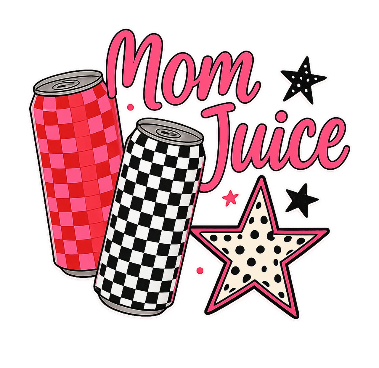 Mom Juice checkered dalmatian ORIGINAL She Just Mom DESIGNER