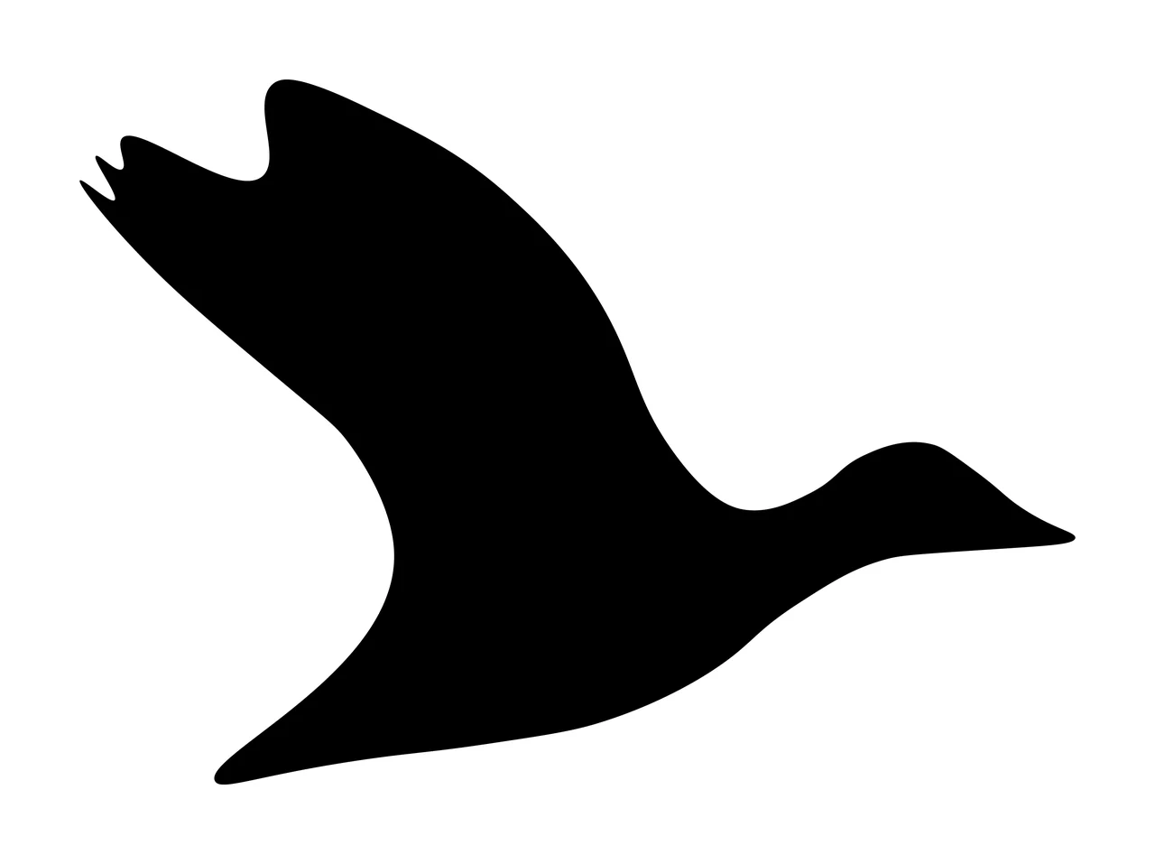 Can Glass Wrap Flying Bird Silhouette