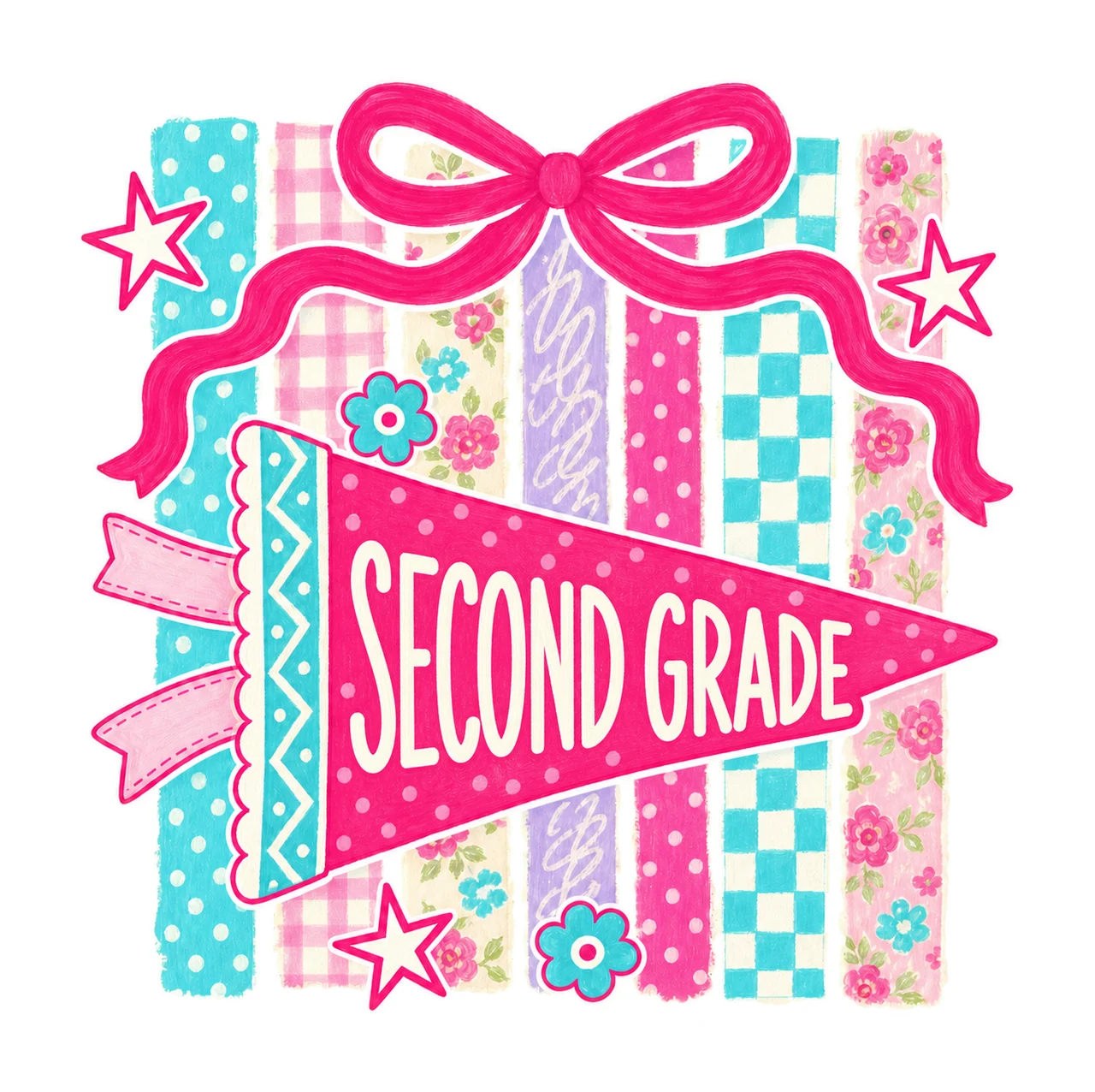 retro pennant 04 second grade sublimation instant shirt