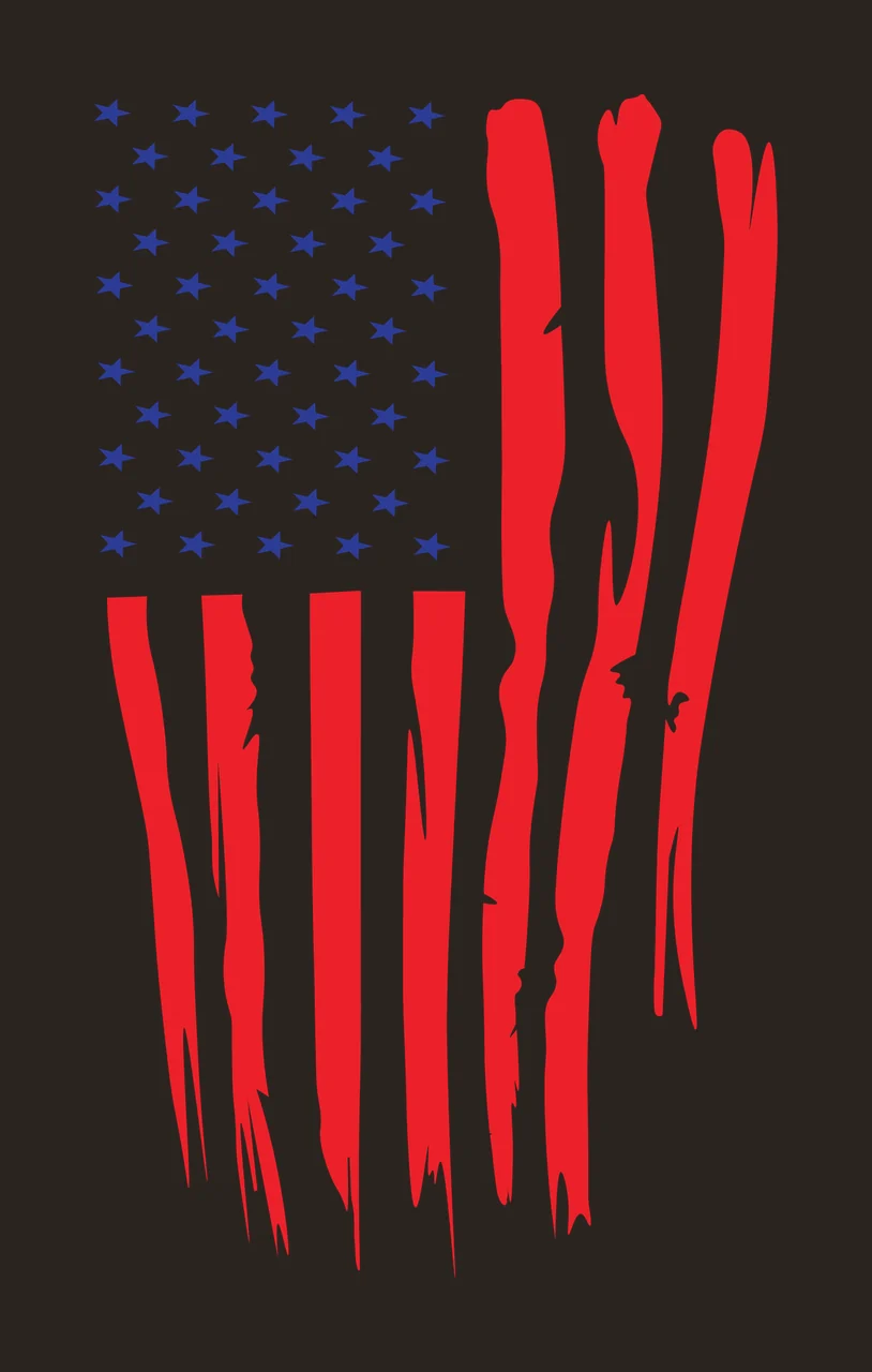 Can Glass Wrap Red Distressed American Flag contrast preview thumbnail