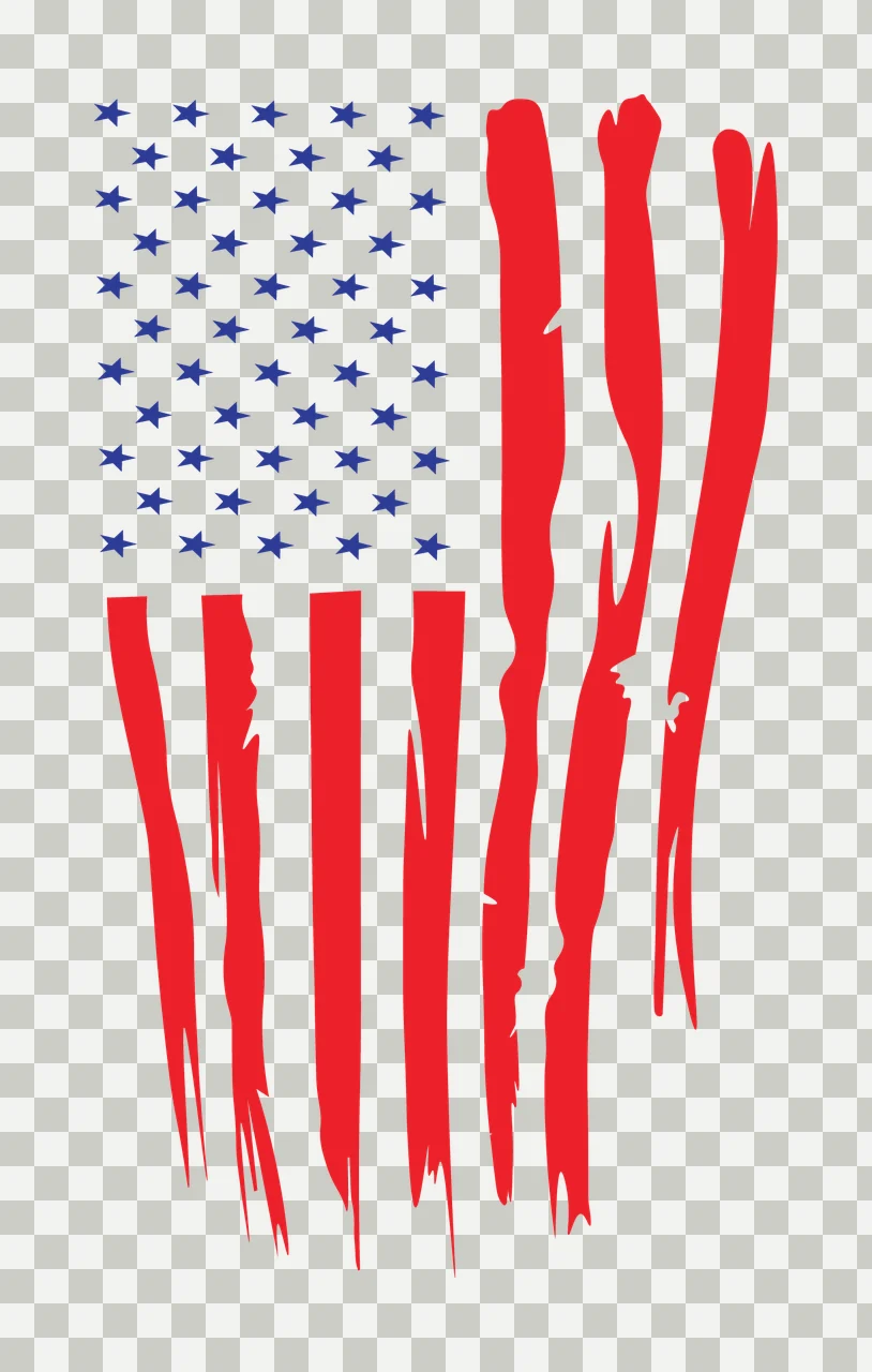 Can Glass Wrap Red Distressed American Flag transparency and detail preview thumbnail