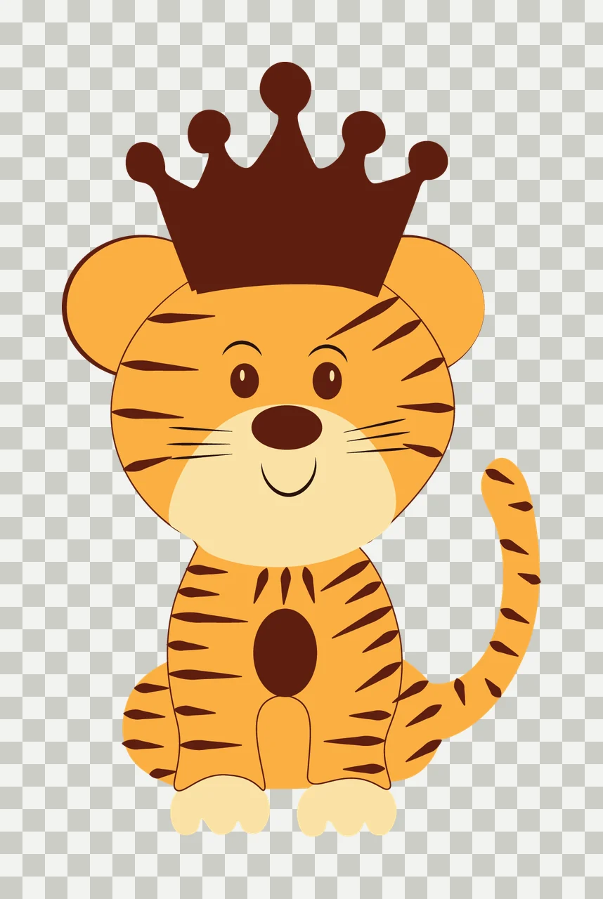 Animal Monkey Wearing A Crown Silhouette tail black white transparency and detail preview thumbnail