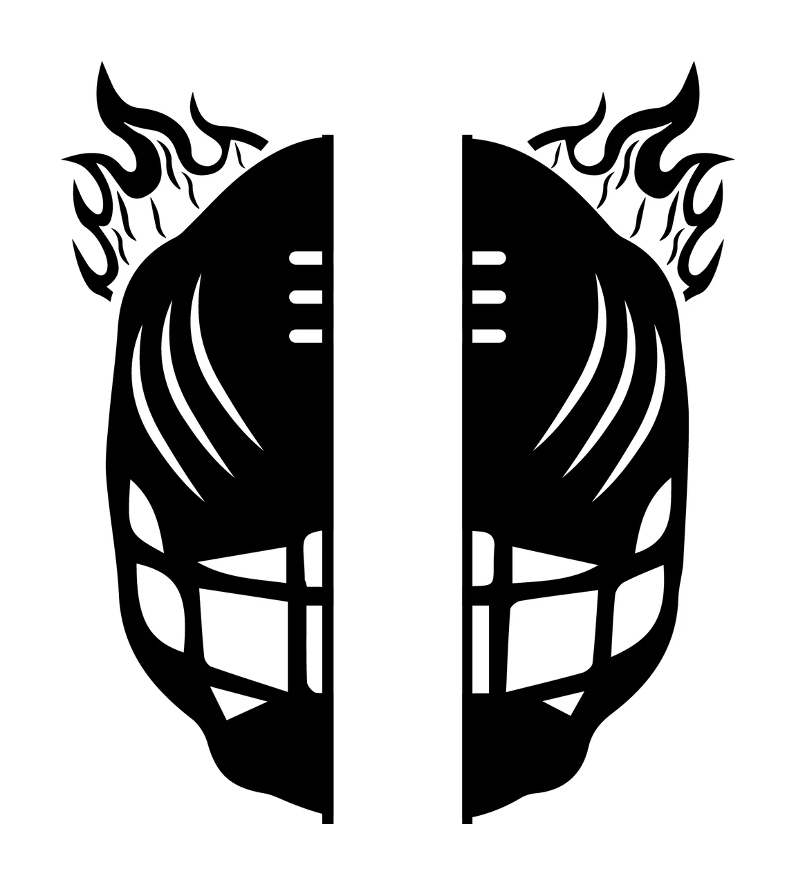 Hockey Fire Goalie Masks Burning With Flames