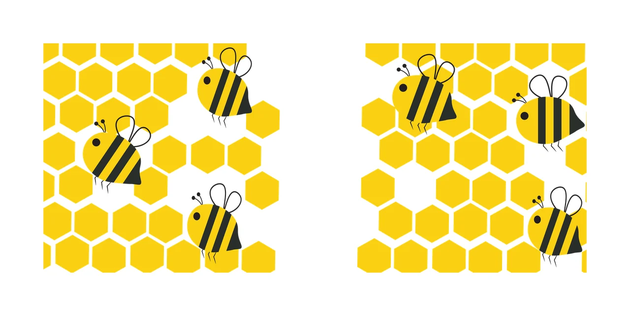 Can Glass Wrap Bees On Black Hexagon Honeycomb flying hexagons