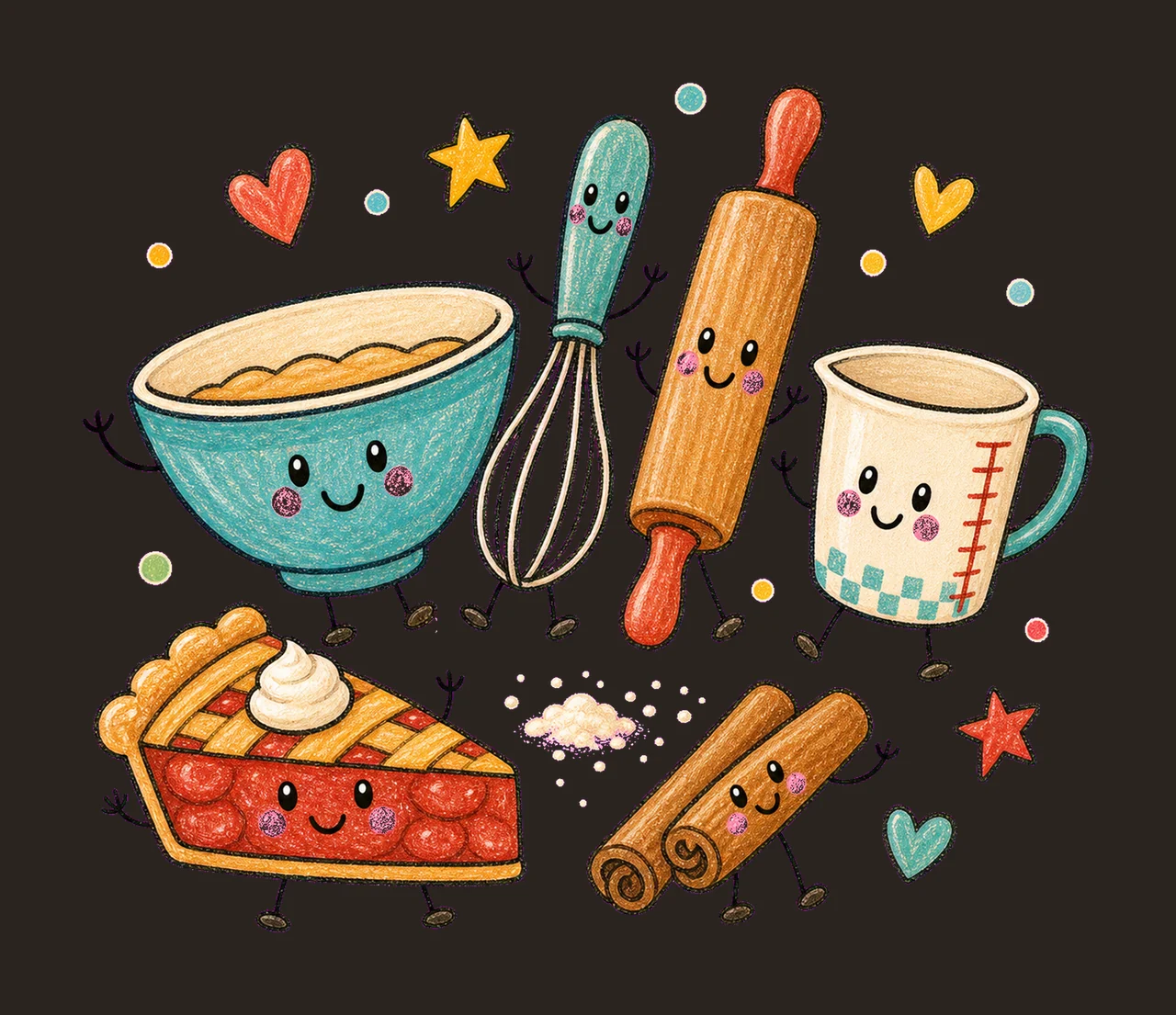 fall baking 04 cozy crayon sublimation instant shirt design contrast preview thumbnail