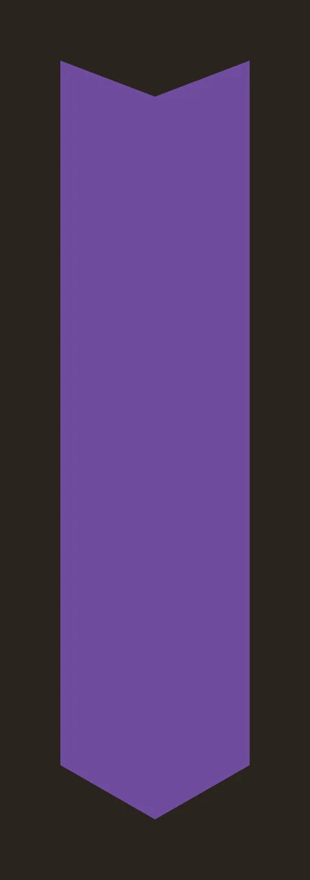 Long Black Vertical Chevron Banner With Pointed Ends white contrast preview thumbnail