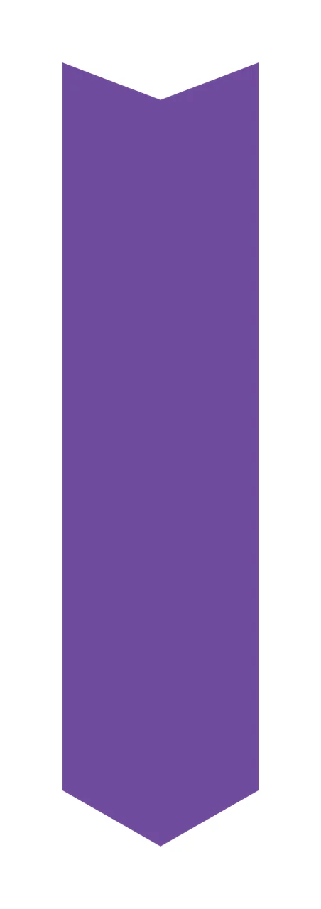 Long Black Vertical Chevron Banner With Pointed Ends white