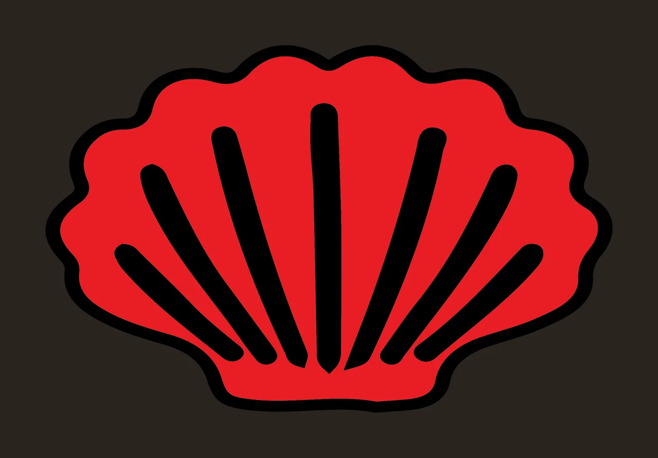 Simple Black Silhouette Of A Curved Clam Shell ridges curves contrast preview thumbnail