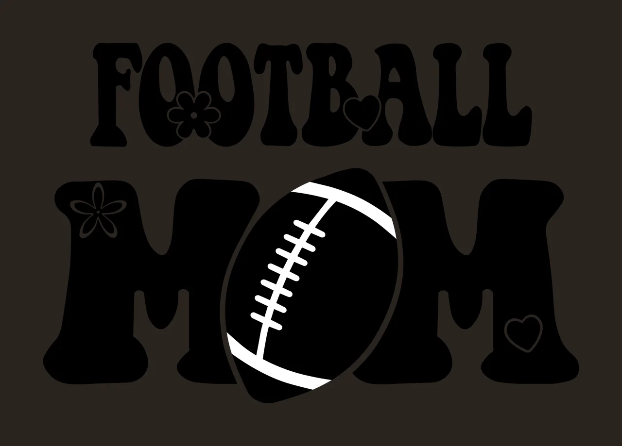 Football With Flower And Heart In Black contrast preview thumbnail