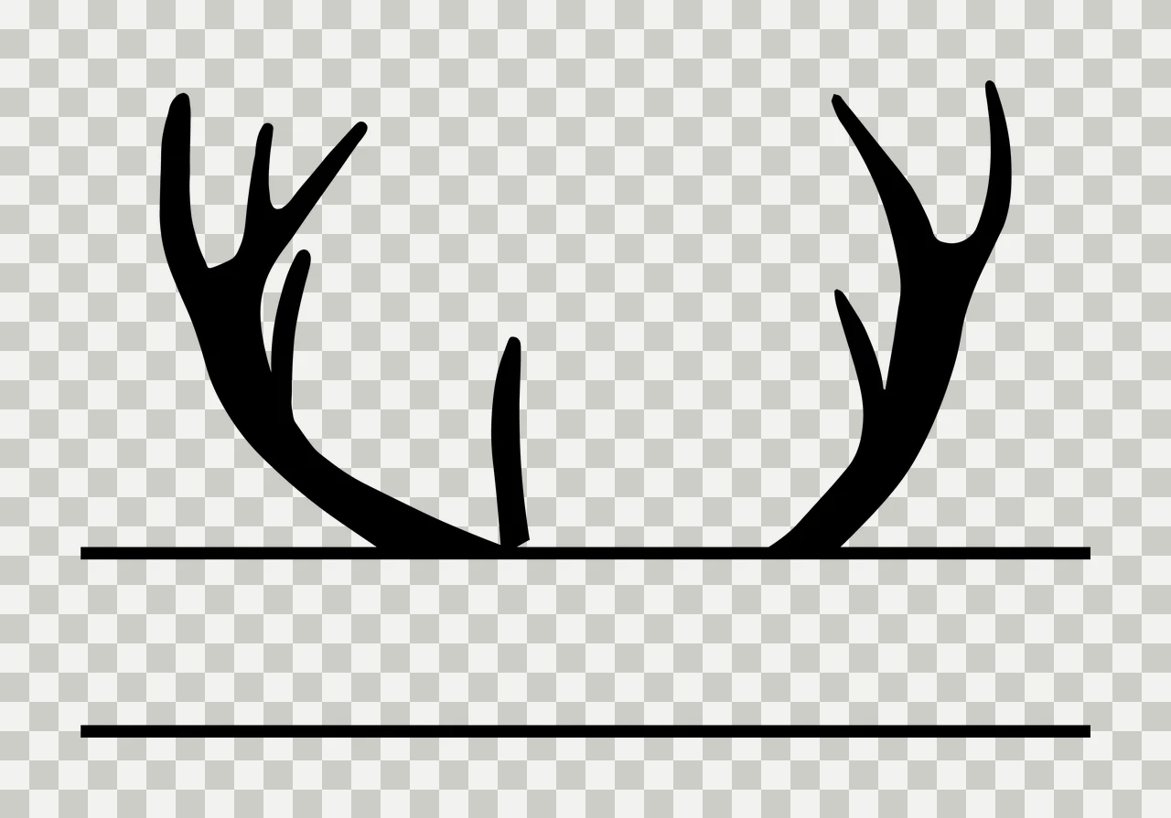 Deer Monogram Hunting Fishing Character 04 hunter buck antlers transparency and detail preview thumbnail