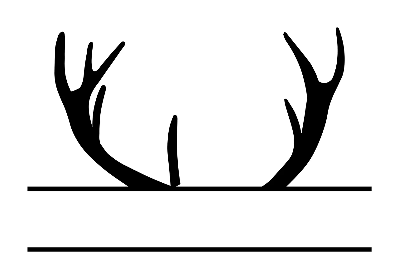 Deer Monogram Hunting Fishing Character 04 hunter buck antlers